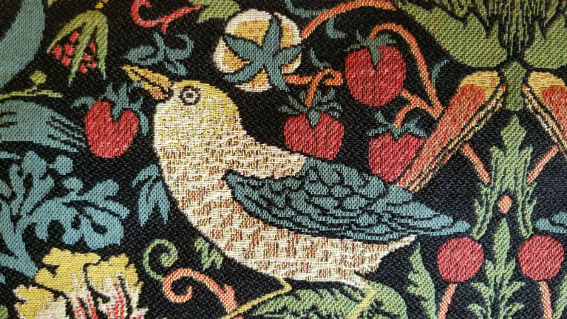Detail of the Strawberry Thief tapestry