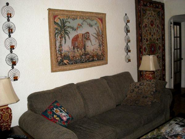 Royal Elephant tapestry - French wallhanging in a home
