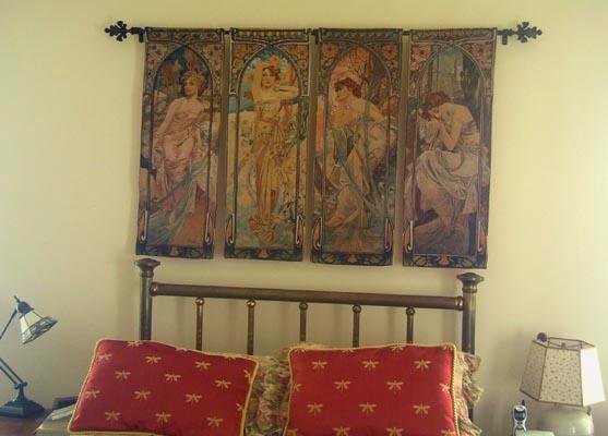 Alphonse Mucha Times of the Day wall tapestries - full series