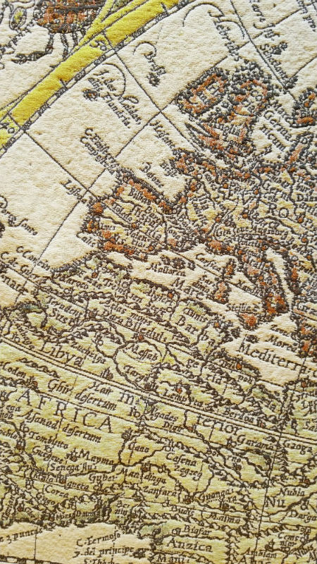 Orbis Terrae Compendiosa map tapestry detail