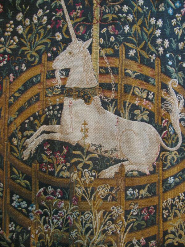 The Captive Unicorn tapestry detail