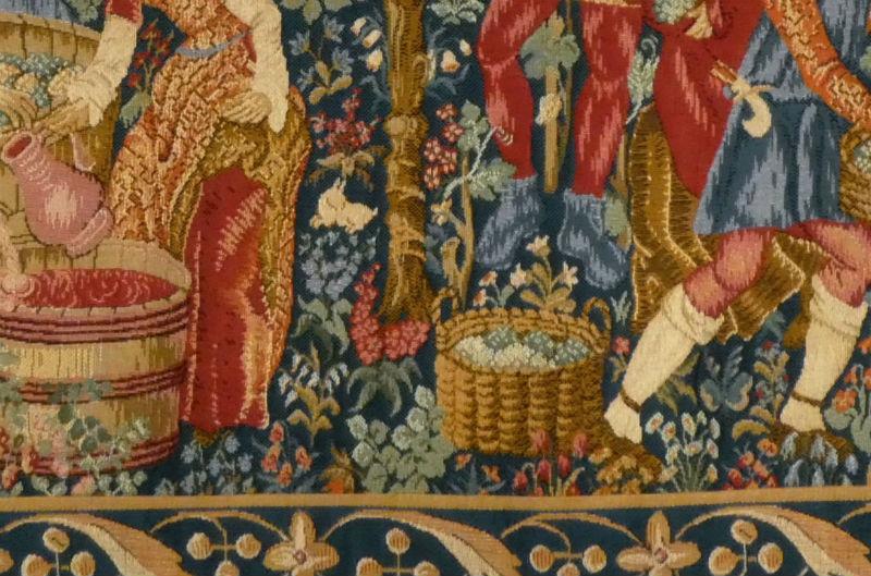 The Vintage tapestry close-up detail
